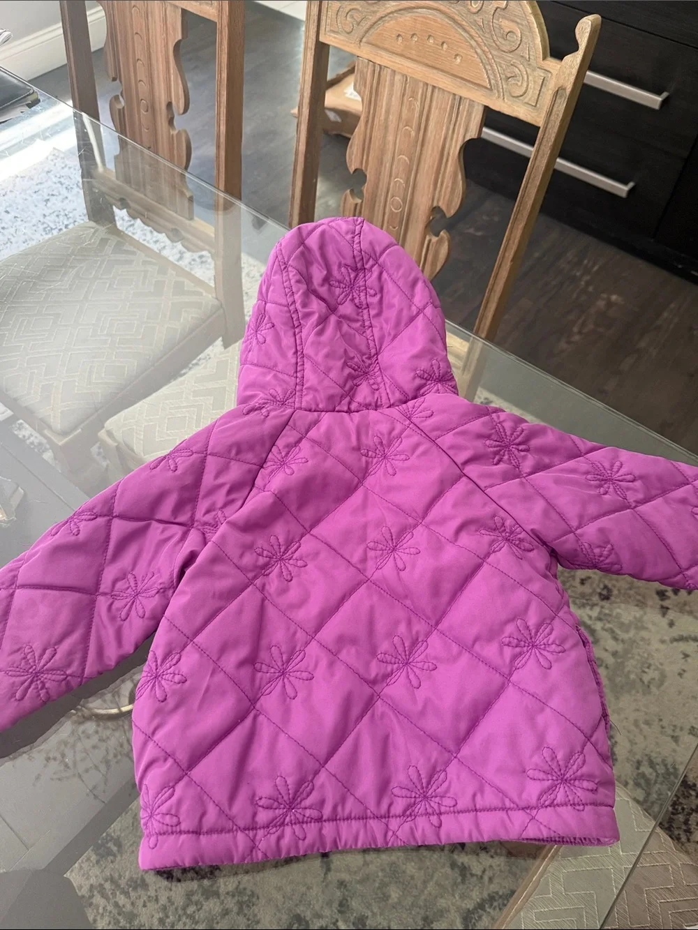 Carter's Quilted Hooded Puffer Jacket - Bright Purple